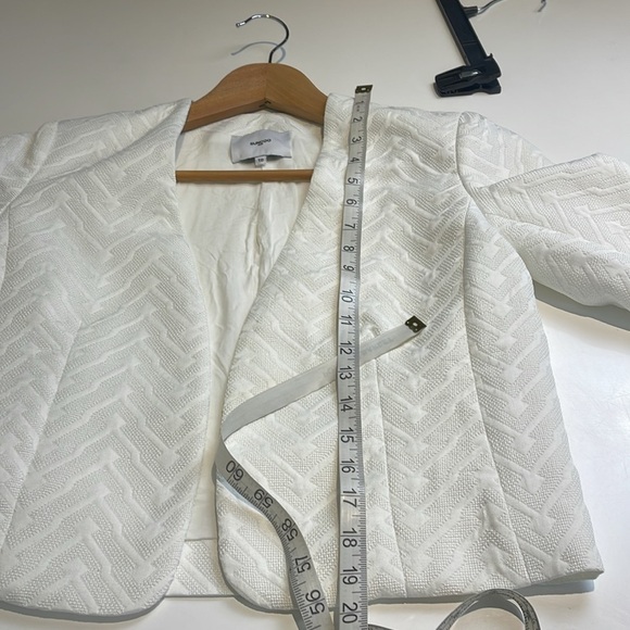 Suncoo Paris White Herringbone veste diego Blazer TO (Extra Small) - Picture 7 of 10